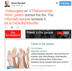 Tom Peters fire Kevin Randall tweet