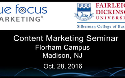 First Ever FDU #ContentMarketing Seminar – Register Now #NJ #Content